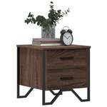 vidaXL Tables de chevet 2Pièces chêne marron 40x41x40cm bois d'ingénierie