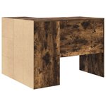 vidaXL Bureau d'angle en chêne fumé 102x88x75 cm en bois d'ingénierie