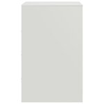 vidaXL Tables de chevet 2 Pièces blanc 34 5x39x62 cm acier