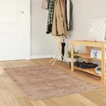 vidaXL Coureur de Tapis MARSA Blanc 100 x 150 cm Polyester et PVC