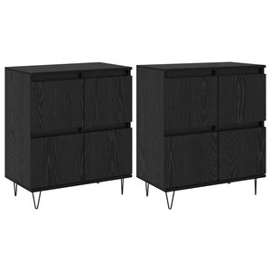 vidaXL Buffets 2 Pièces Chêne noir 120 x 35 x 70 cm Bois d'ingénierie