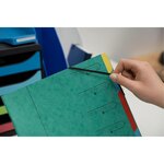 Trieur Agrafé Avec Élastiques 12 Compartiments - Jaune - X 8 - Exacompta