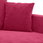 vidaXL Canapé à 2 places Rouge bordeaux 120 cm Velours