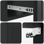 vidaXL Cabinet de chevet Noir 49 x 34 5 x 20 cm Bois d'ingénierie