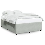 vidaXL Cadre de lit Gris clair 140x200 cm Velours