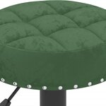 vidaXL Tabourets de bar lot de 2 vert foncé velours