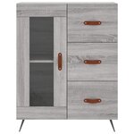 vidaXL Buffet haut Sonoma gris 69 5x34x180 cm Bois d'ingénierie
