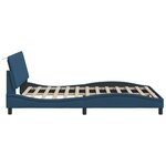 vidaXL Cadre de lit sans matelas bleu 120x200 cm tissu