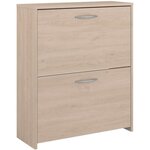 Meuble à chaussures 2 abattants chêne - 66 5 x 78 5 x 25 1 cm