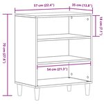 vidaXL Buffet Chêne noir 57 x 35 x 70 cm Bois d'ingénierie