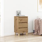 Table de chevet vidaXL en chêne d'artisanat 40x35x70 cm en bois d'ingénierie