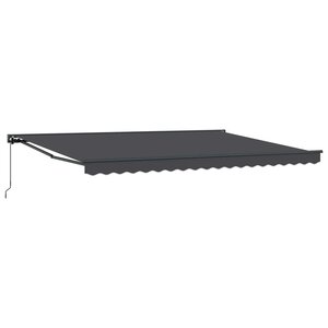 vidaXL Auvent rétractable manuel Anthracite 4 5 × 3 5 m