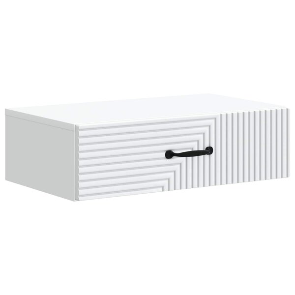vidaXL Table d'appoint murale Blanc 59 x 34 5 x 17 cm
