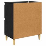 vidaXL Buffets 2 Pièces Chêne noir 60 x 35 x 70 cm Bois d'ingénierie