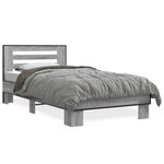 vidaXL Cadre de lit sans matelas sonoma gris 90x200 cm