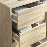 vidaXL Bureau Chêne sonoma 90 x 37 5 x 75 cm Bois d'ingénierie
