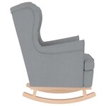 vidaXL Chaise à bascule gris clair 74x90x102 cm tissu