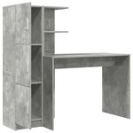 vidaXL Bureau avec rangement 2 Pièces Gris béton 102 x 50 x 124 cm