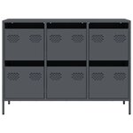 vidaXL Buffet anthracite 101 5x39x73 5 cm acier laminé à froid