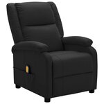 vidaXL Fauteuil de massage Noir Similicuir