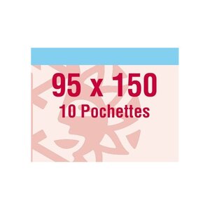 Pochettes double soudure 95 x 150 mm pour bloc c ur Yves Saint Laurent. Fond - Transparent