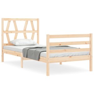 vidaXL Cadre de lit sans matelas 100x200 cm bois massif