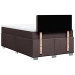 vidaXL Sommier à lattes de lit avec matelas Marron foncé 120x200 cm