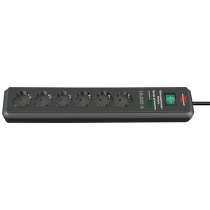 Brennenstuhl rallonge à 6 prises secure-tec 2 m anthracite