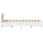 vidaXL Cadre de lit sans matelas blanc 150x200 cm bois de pin massif