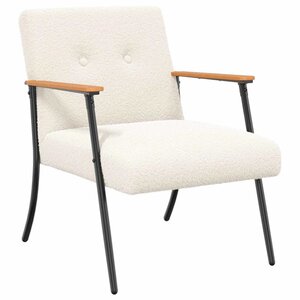 vidaXL fauteuil Crème 59 x 75 x 78 cm