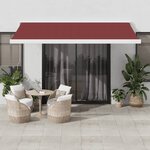 vidaXL Auvent rétractable automatique bordeaux 450x300 cm