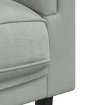 vidaXL Canapé avec coussins 2 places gris clair velours