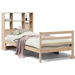 vidaXL Lit bibliothèque sans matelas 100x200 cm bois massif de pin