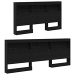 vidaXL Tête de lit de rangement Chêne noir 140 cm Bois d'ingénierie