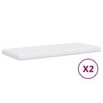 vidaXL Lit de jour avec gigogne et matelas crème 80x200 cm tissu