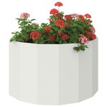 vidaXL Jardinière Blanc 90 x 45 x 50 cm Acier