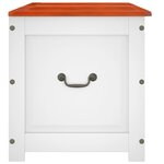 vidaXL Coffre de rangement et couvercle marron et blanc bois d'acacia