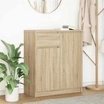 vidaXL Buffet avec tiroir chêne sonoma 71x35x84 cm bois d'ingénierie