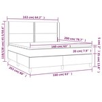 vidaXL Sommier à lattes de lit et matelas Vert foncé 160x200cm Velours