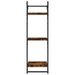 vidaXL Ensemble d'étagères murales avec barres 6 Pièces chêne fumé