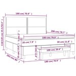 vidaXL Sommier à lattes de lit avec matelas Noir 180x200 cm Similicuir