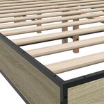 vidaXL Cadre de lit sans matelas chêne sonoma 140x190 cm