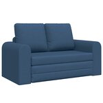 vidaXL Canapé-lit 2-en-1 Bleu 148x71x83 cm Tissu