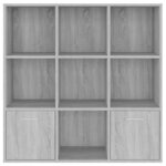vidaXL Armoire à livres Sonoma gris 98x30x98 cm