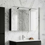 vidaXL Armoire Miroir de Salle de Bain Chêne noir 100 x 14 5 x 70 cm