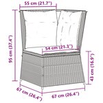 vidaXL Canapé d'angle de jardin avec coussins beige résine tressée