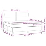 vidaXL Sommier à lattes de lit avec matelas Gris foncé 200x200cm Tissu