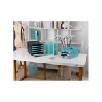 Classeur-à-revues THE MAGAZINE turquoise translucide EXACOMPTA