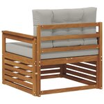 vidaXL Canapé d’extérieur Bois d'acacia massif et polyester