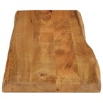 vidaXL Dessus de table 140x40x3 8 cm bord vivant bois massif manguier